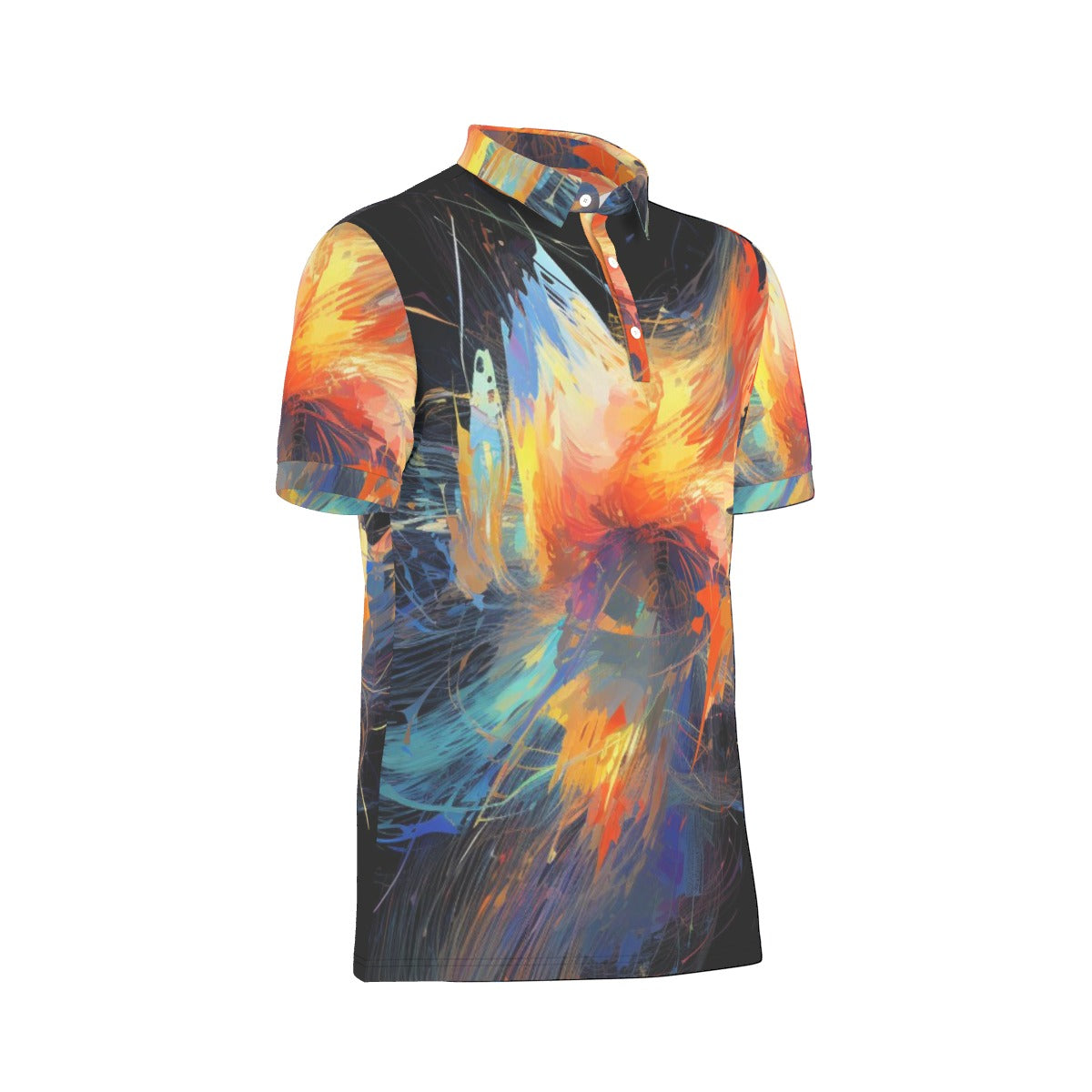 All-Over Print Men's Stretch Polo Shirt