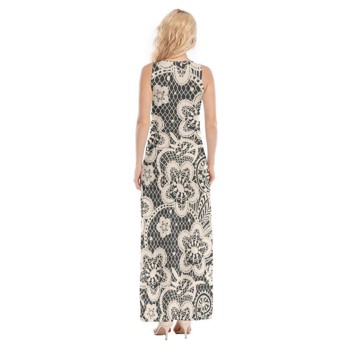 All-Over Print Women's Vest Dress | Length To Ankle