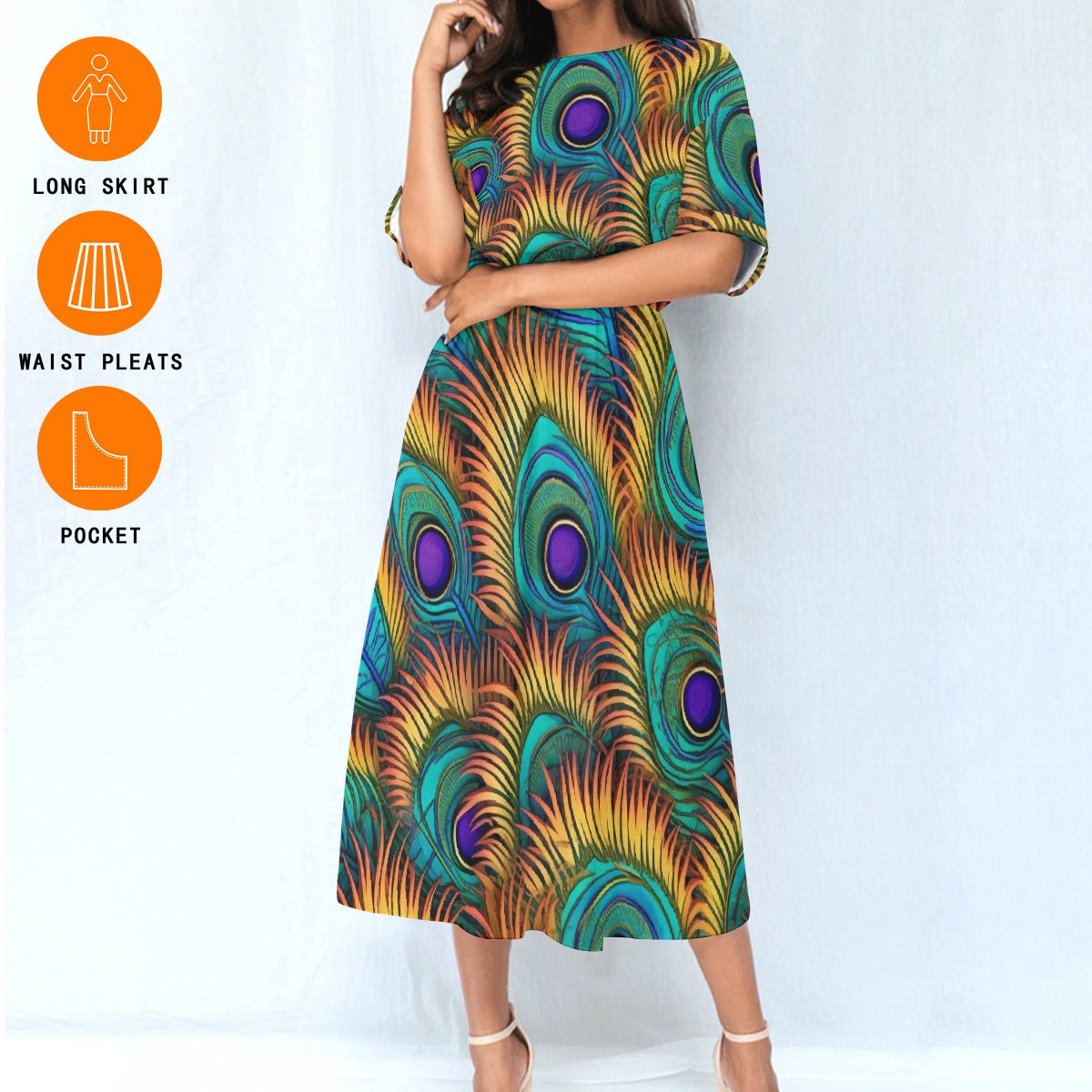 All-Over Print Women's Elastic Waist Dress