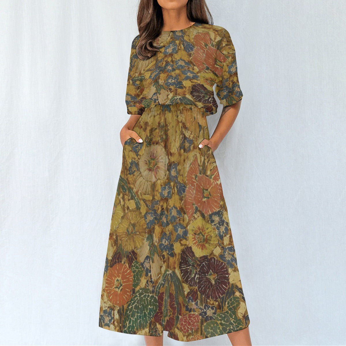 All-Over Print Women's Elastic Waist Dress