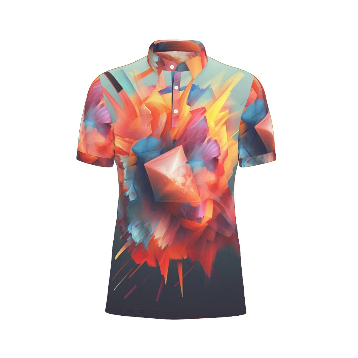 All-Over Print Men's Stretch Polo Shirt