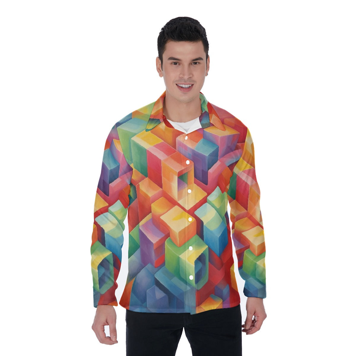 All-Over Print Men's Long Sleeve Shirt