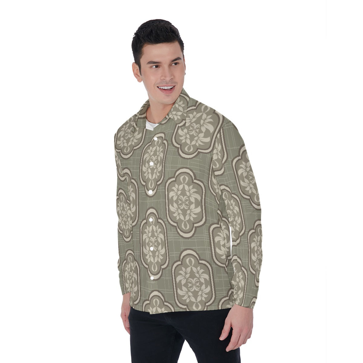 All-Over Print Men's Long Sleeve Shirt