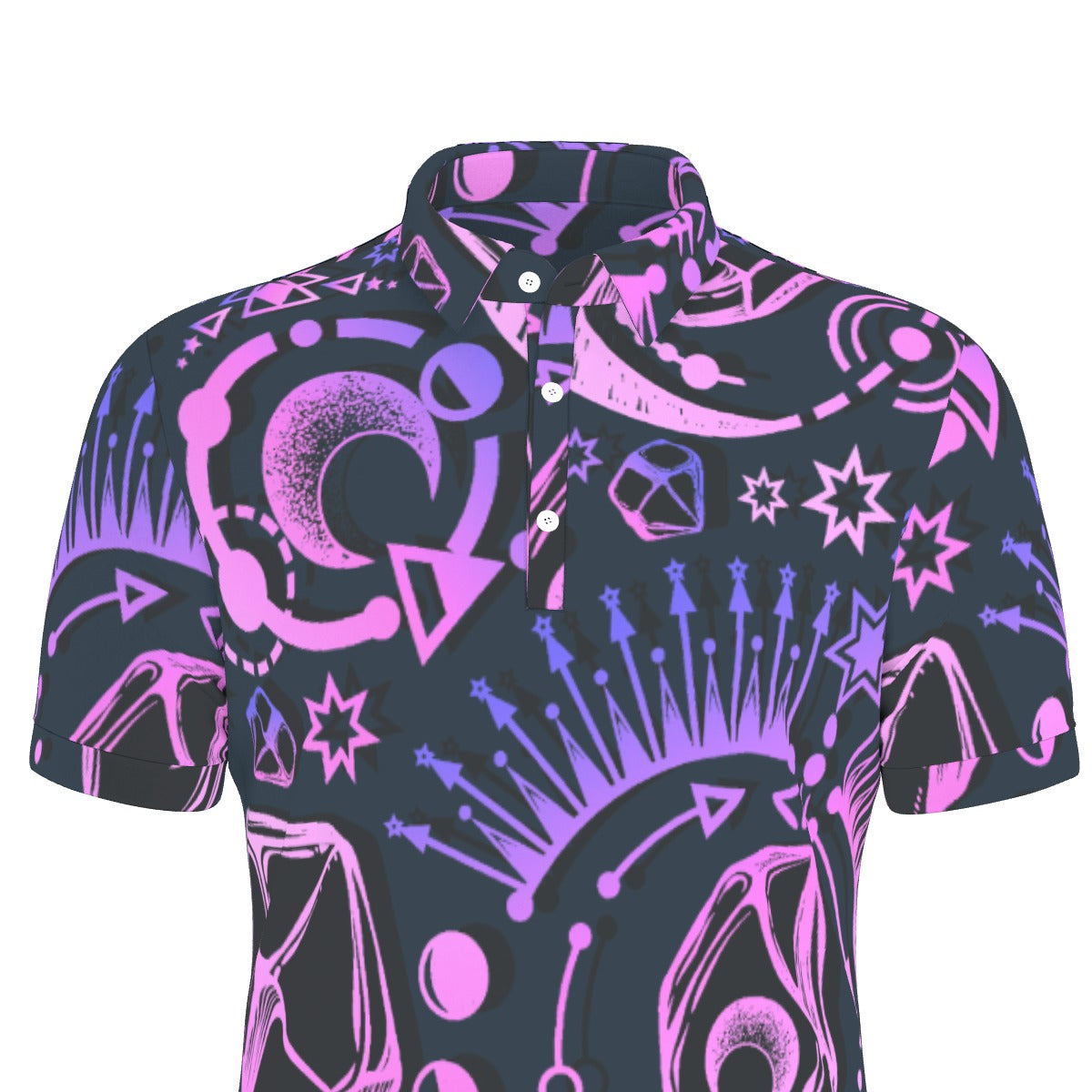 All-Over Print Men's Stretch Polo Shirt