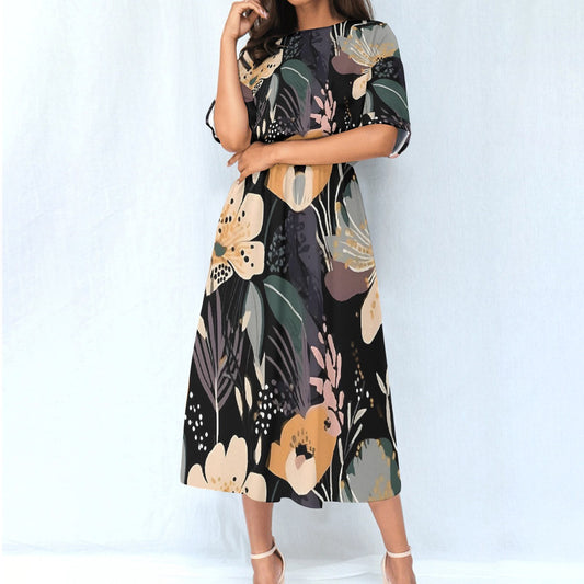 All-Over Print Women's Elastic Waist Dress