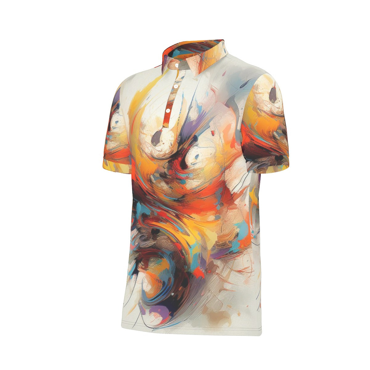 All-Over Print Men's Stretch Polo Shirt