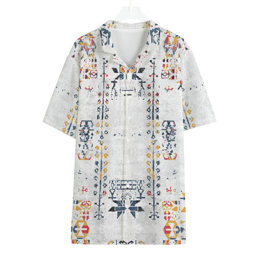 All-Over Print Men's Hawaiian Shirt With Button Closure