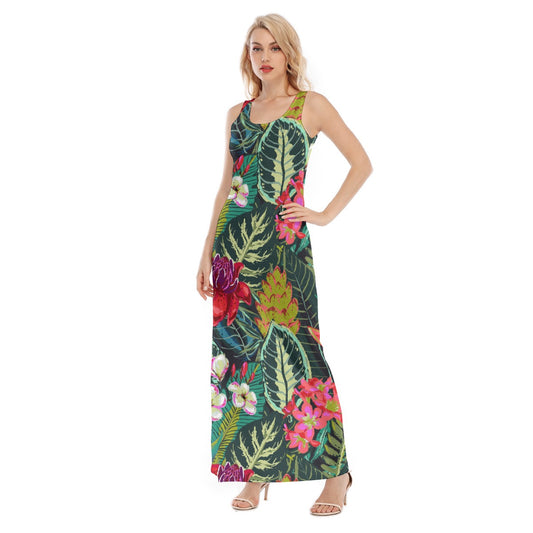 All-Over Print Women's Vest Dress | Length To Ankle