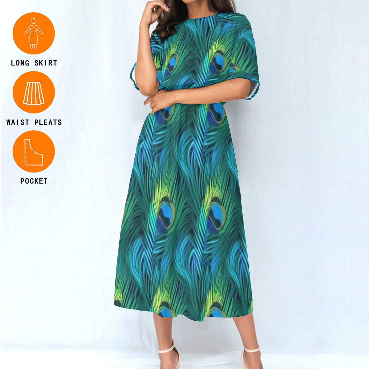 All-Over Print Women's Elastic Waist Dress