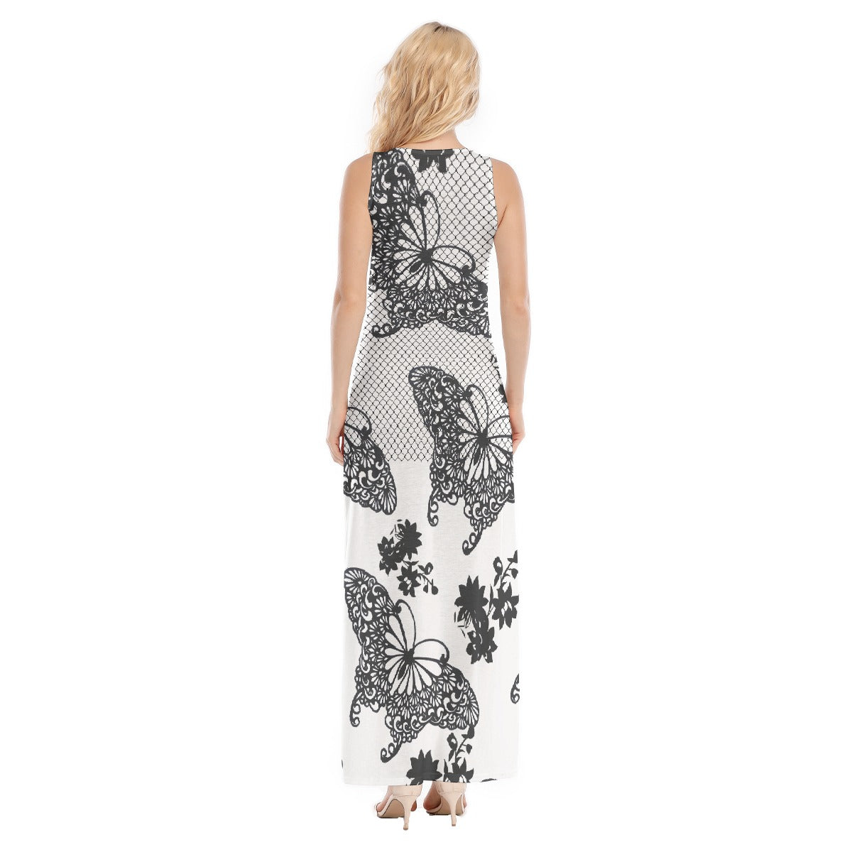 All-Over Print Women's Vest Dress | Length To Ankle