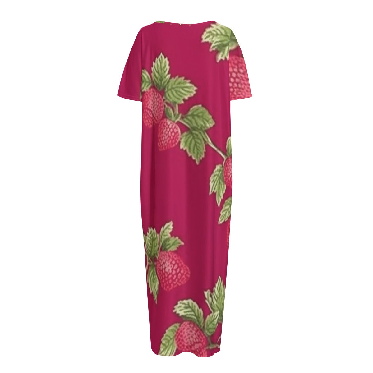 All-Over Print Women's Night Long Dress With Pocket