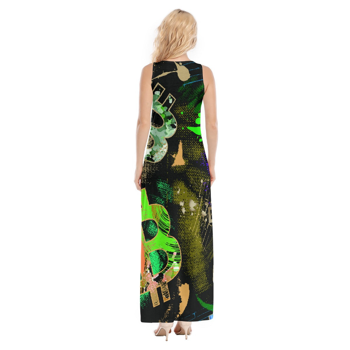 All-Over Print Women's Vest Dress | Length To Ankle