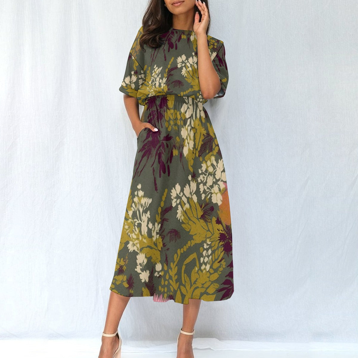 All-Over Print Women's Elastic Waist Dress