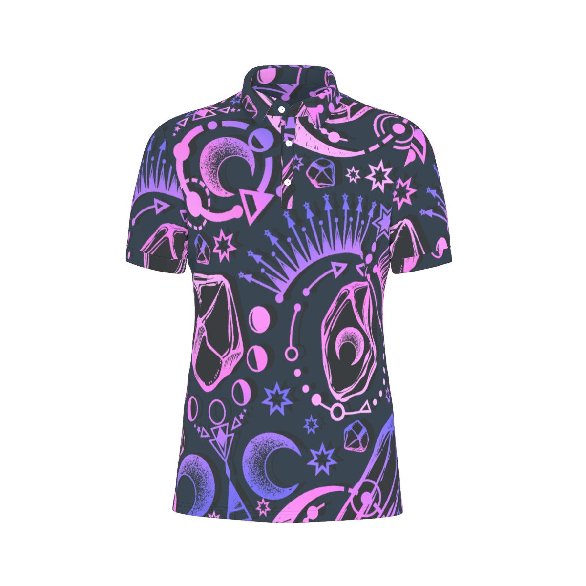 All-Over Print Men's Stretch Polo Shirt