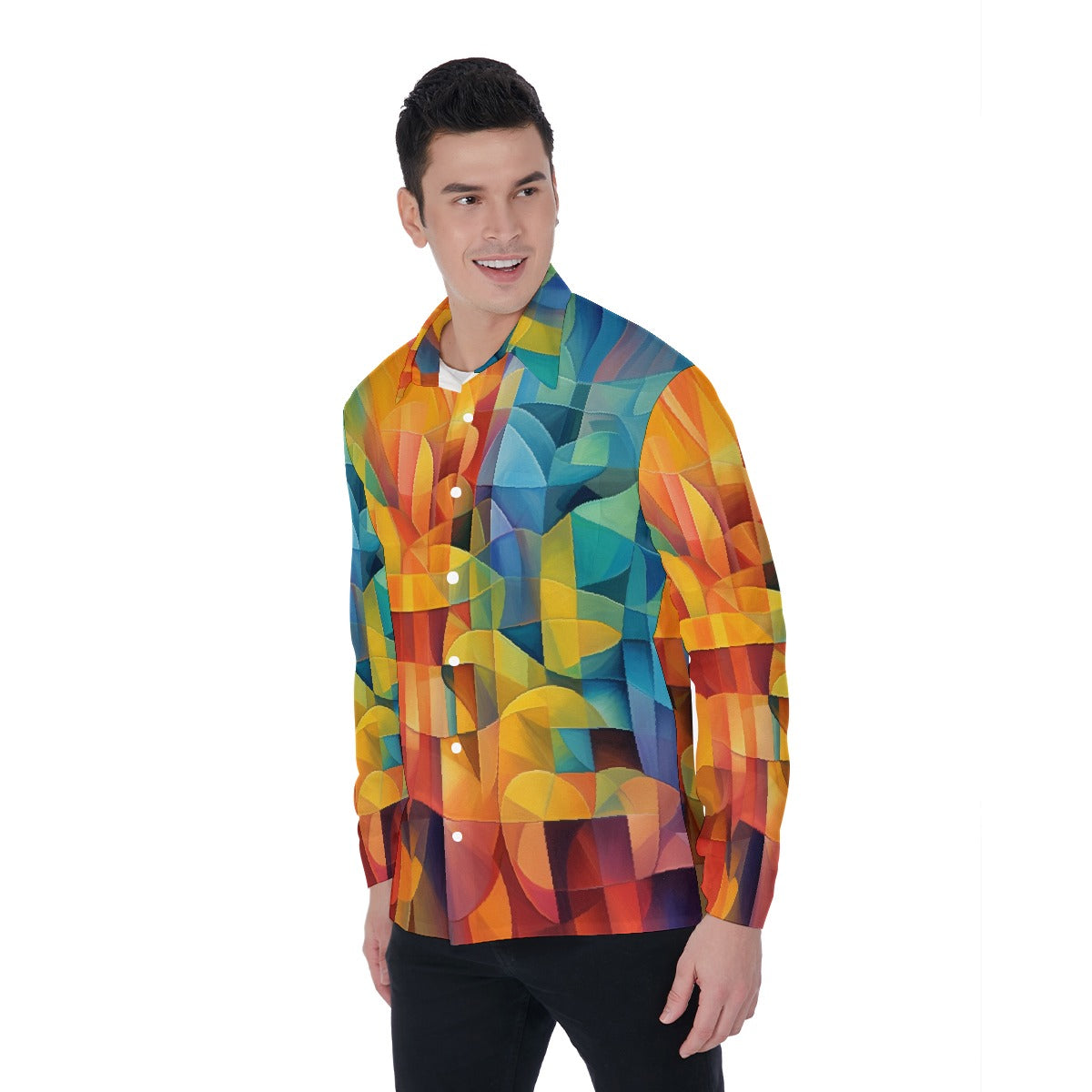 All-Over Print Men's Long Sleeve Shirt