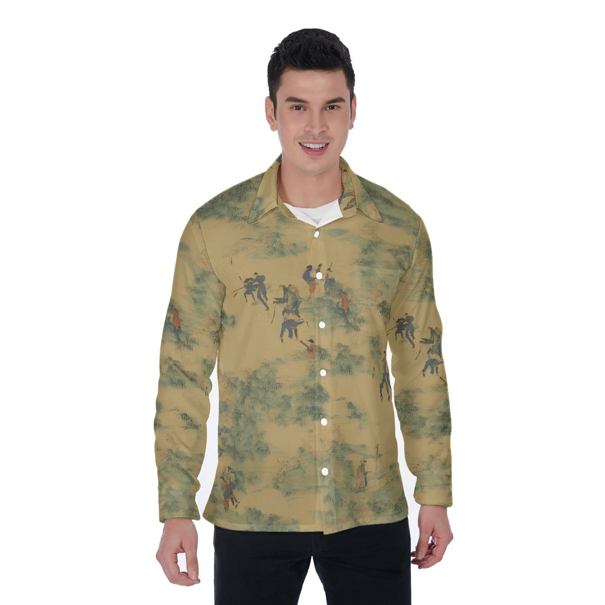 All-Over Print Men's Long Sleeve Shirt