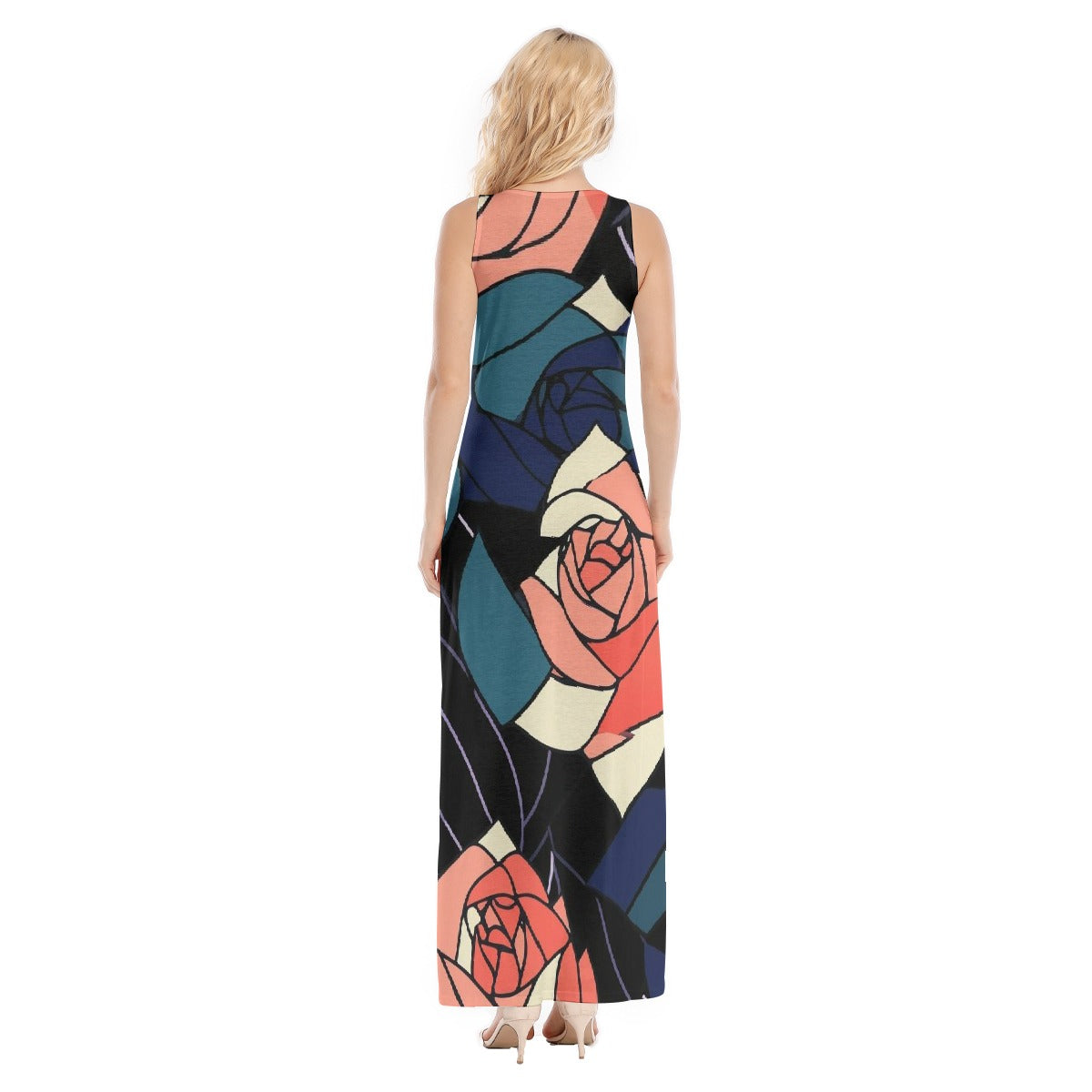 All-Over Print Women's Vest Dress | Length To Ankle