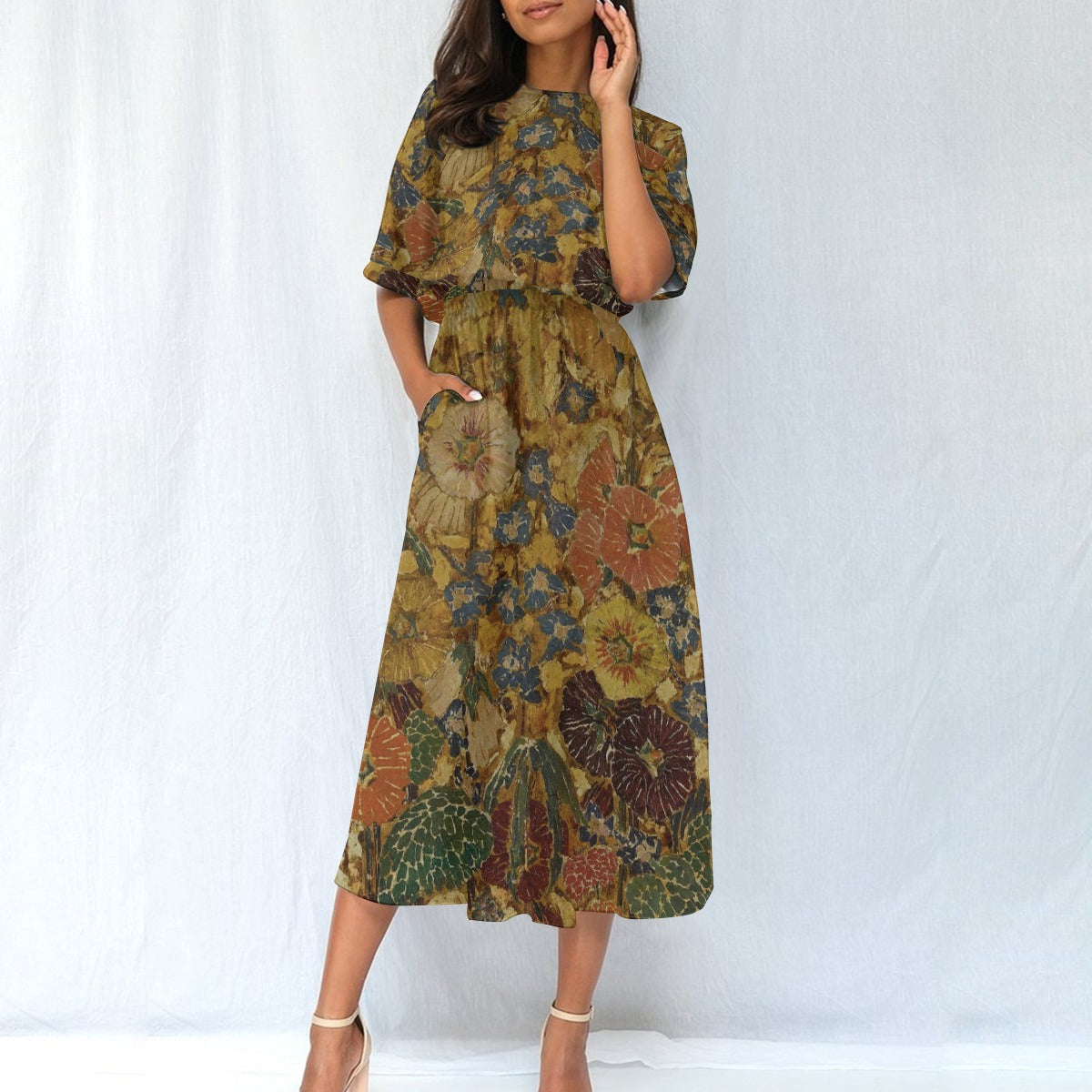 All-Over Print Women's Elastic Waist Dress