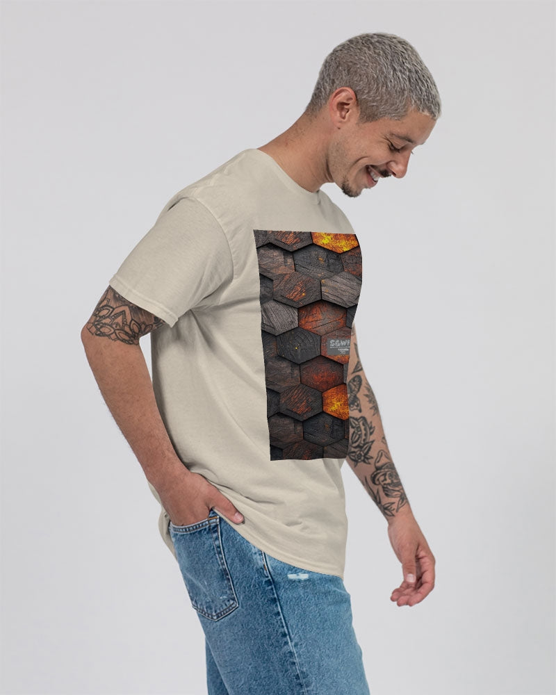 Cool stone hexagon patten 3D Unisex Ultra Cotton T-Shirt | Gildan