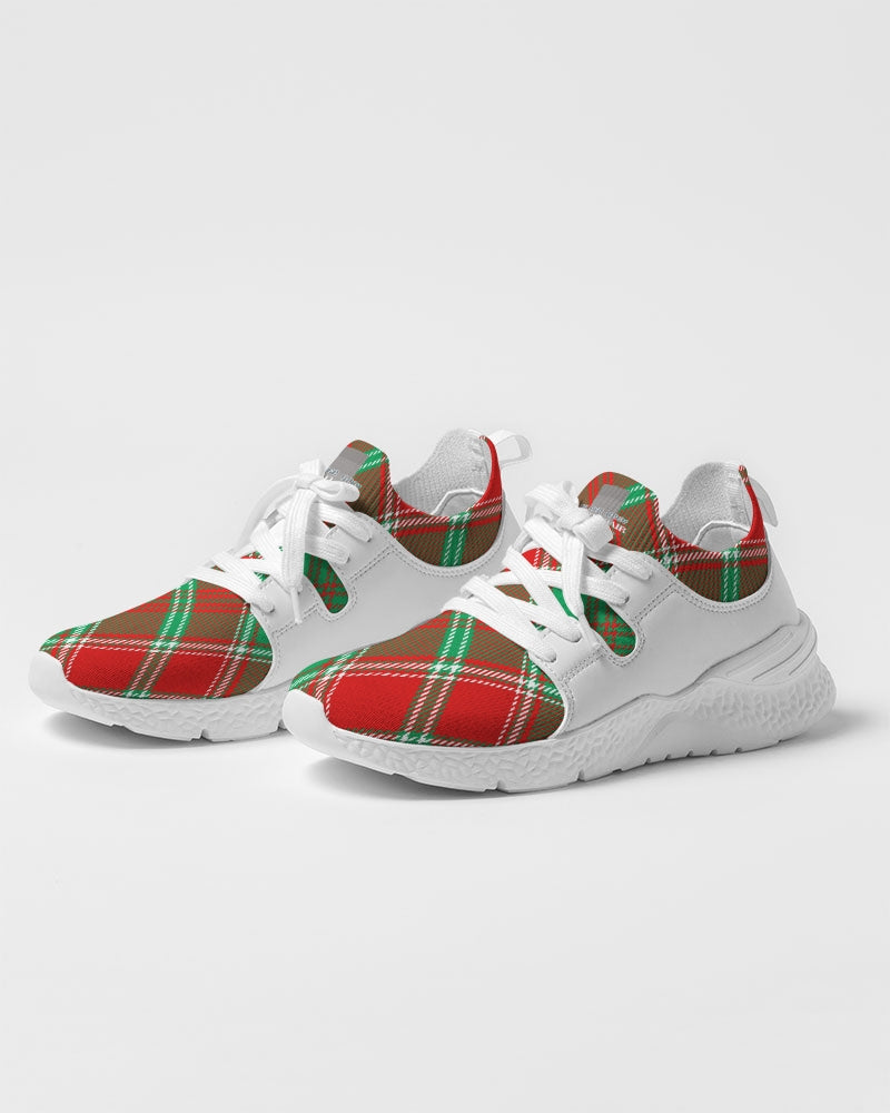 Red & Green cross pattern Men's Two-Tone Sneaker