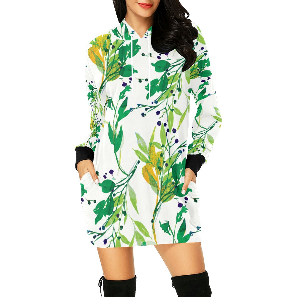 Women's All Over Print Hoodie Mini Dress (H27)