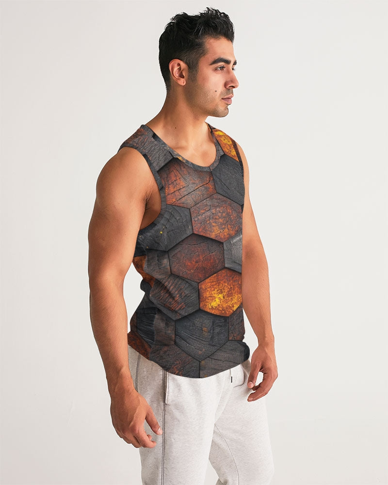 Cool stone hexagon patten 3D Men's All-Over Print Sport Tank