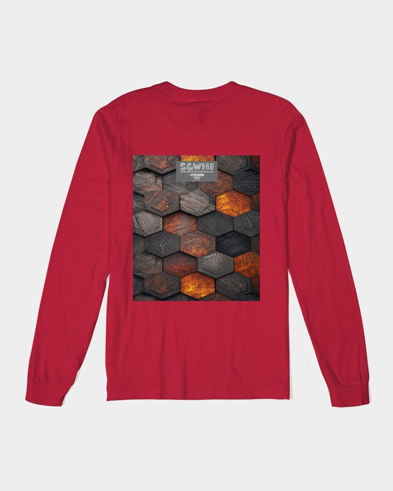 Cool stone hexagon patten 3D Unisex Jersey Long Sleeve Tee | Bella + Canvas