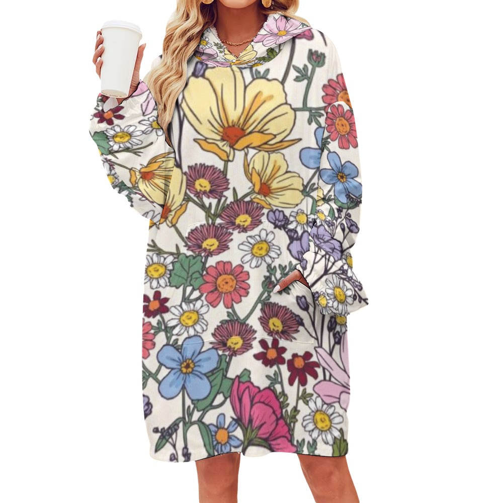 Women's Adult Hooded Blanket Shirt