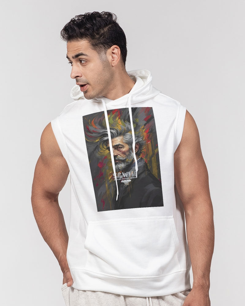 White Knight,  Men's All-Over Print Heavyweight Sleeveless Hoodie