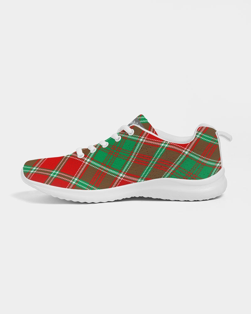 Red & Green cross pattern Men's Athletic Shoe