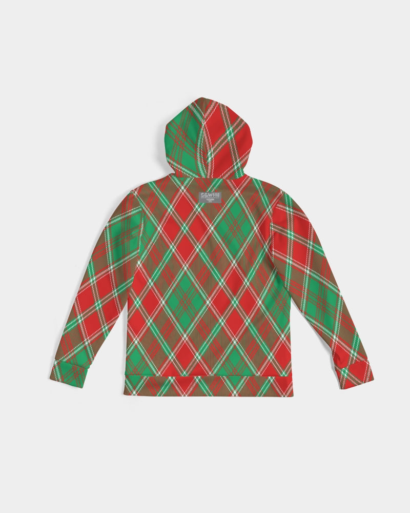 Red & Green cross pattern Men's All-Over Print Hoodie