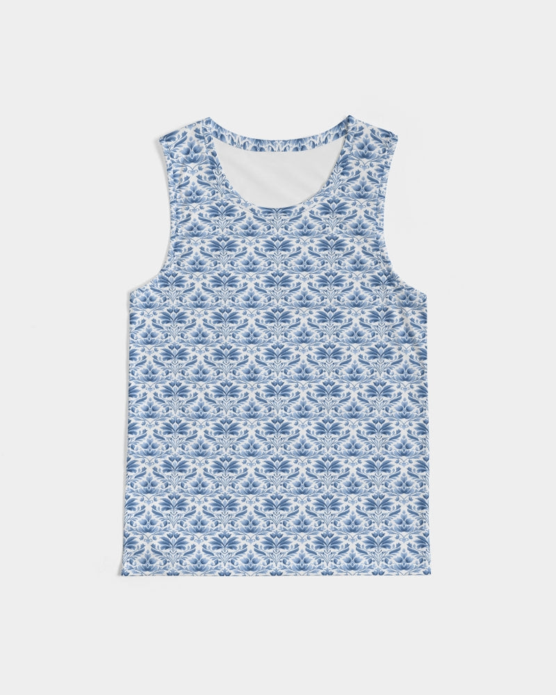 light blue Royal patten  Men's All-Over Print Sport Tank