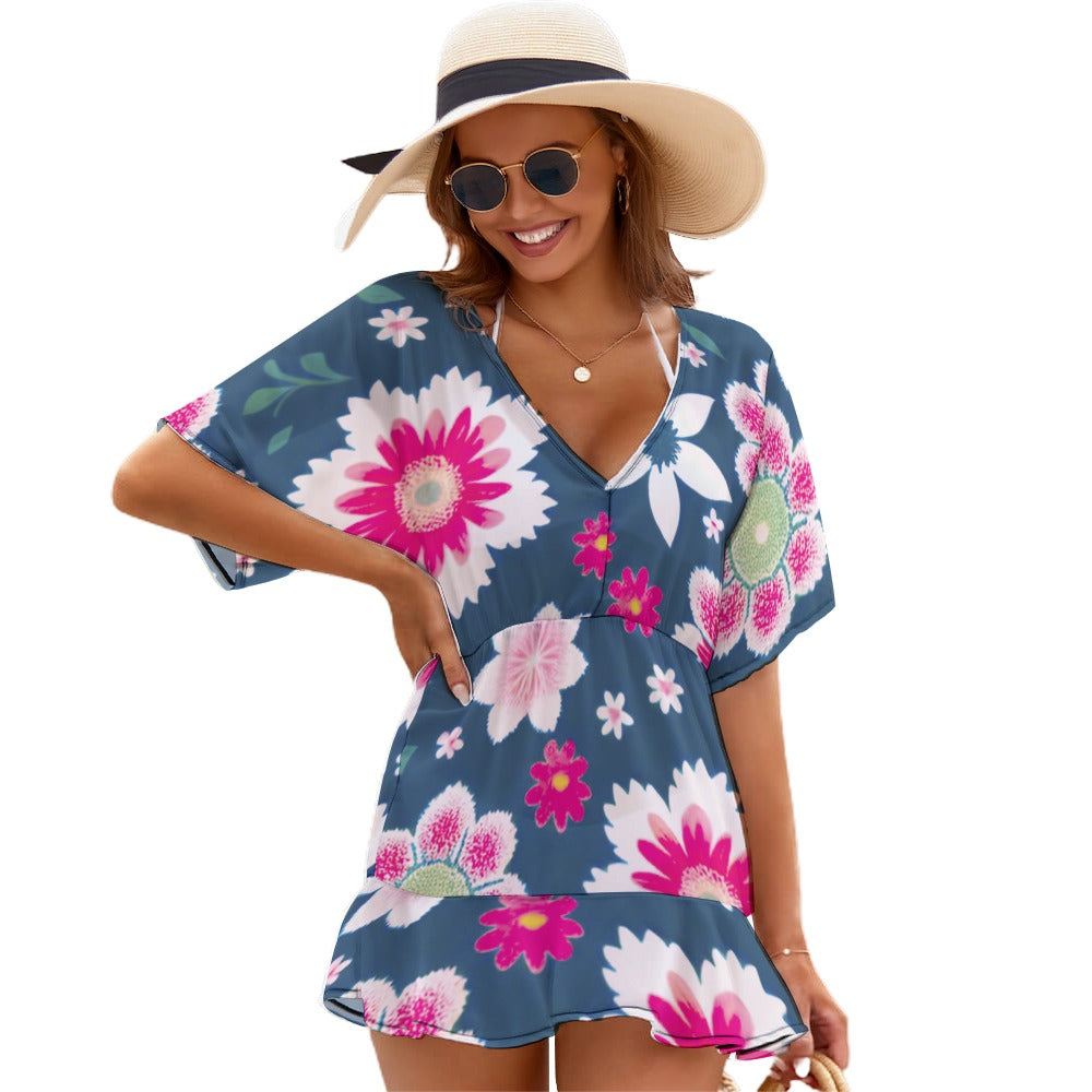 Ladies Thin Short Sleeve One Piece Dress