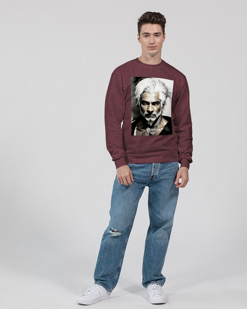 Handsome Silver grey Indian ink Portrait Unisex Sweatshirt | Champion