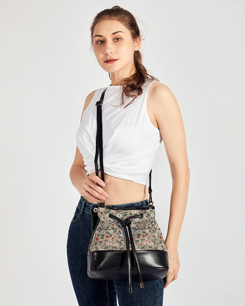 Busy and pretty Mini Drawstring Bucket Bag