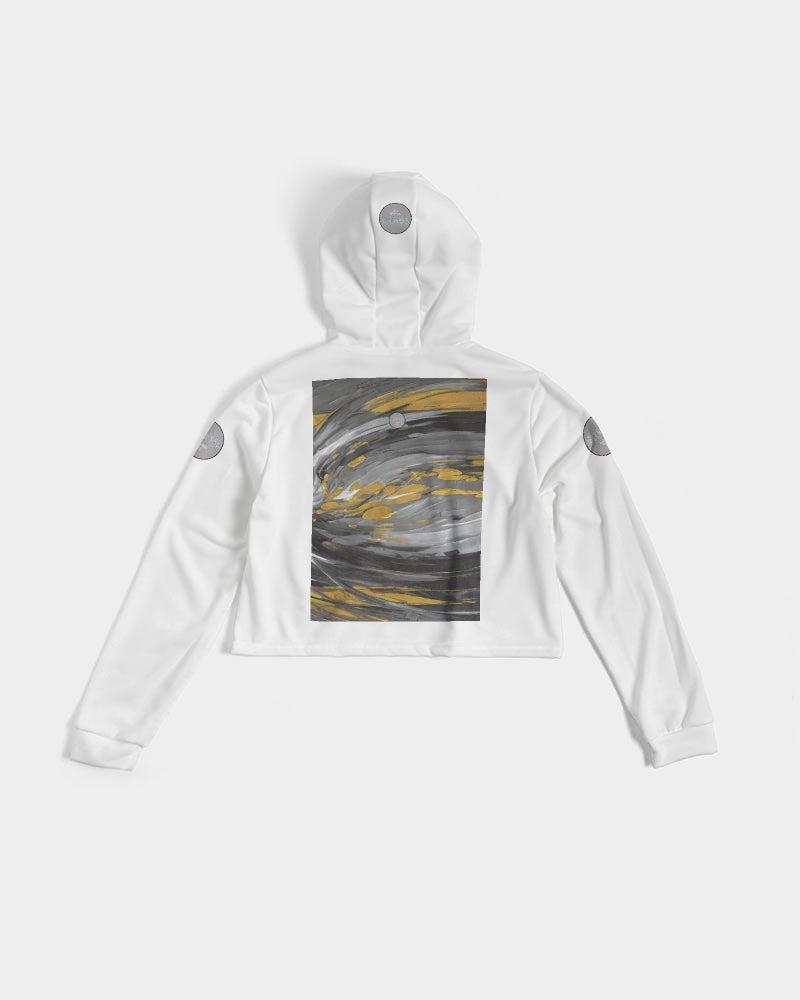 Black Sister Collection [Part 2 ] Women's All-Over Print Cropped Hoodie