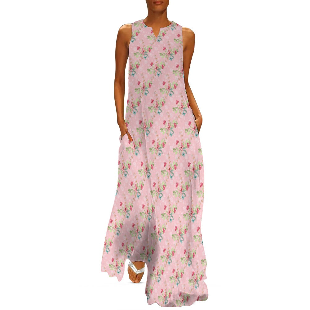 Pink butterfly Long dress