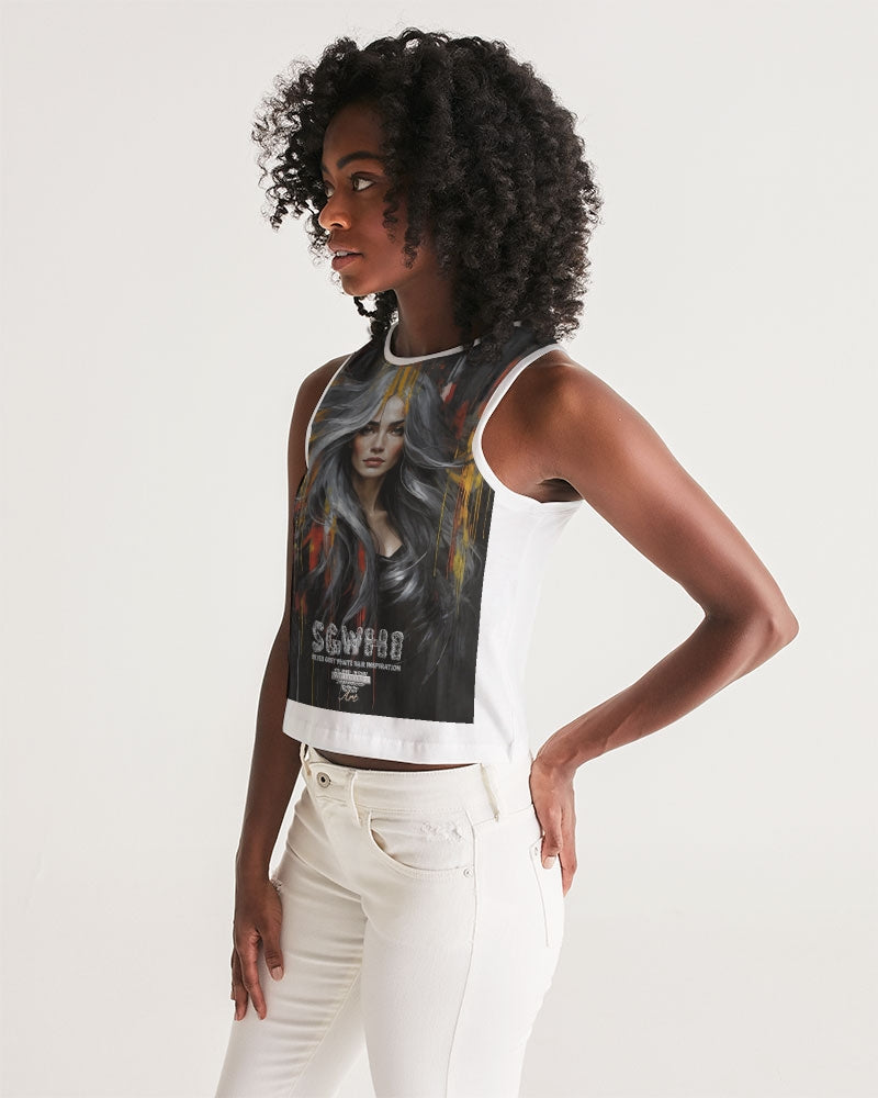 Beautiful white Sister [Part two collection] Women's All-Over Print Cropped Tank