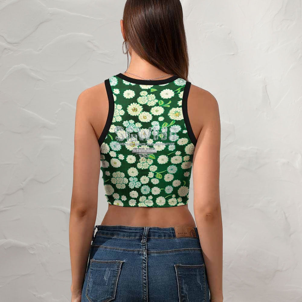 Women's Cropped Slim Racer Tank Top