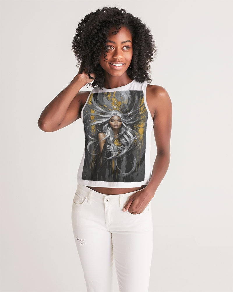 Black Sister Collection [Part 2 ] Women's All-Over Print Cropped Tank