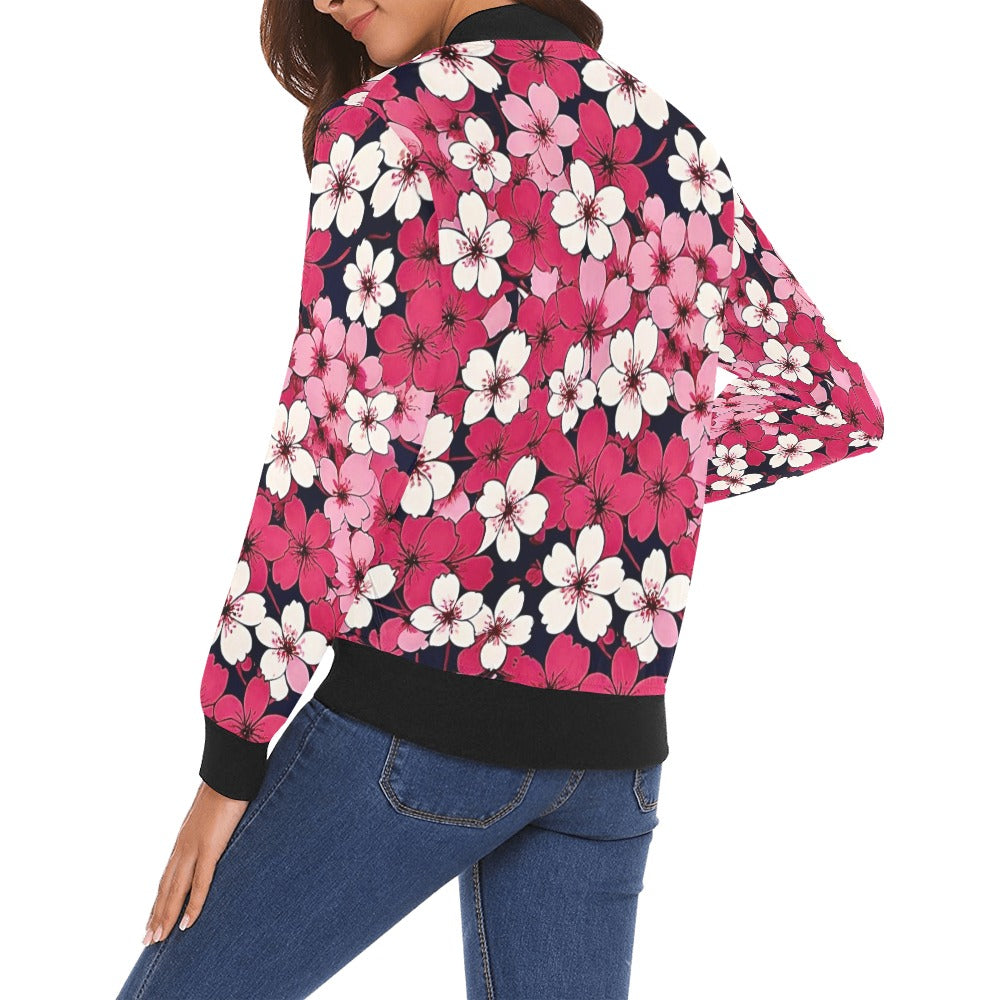 All Over Print Bomber Jacket for Women ( H19)