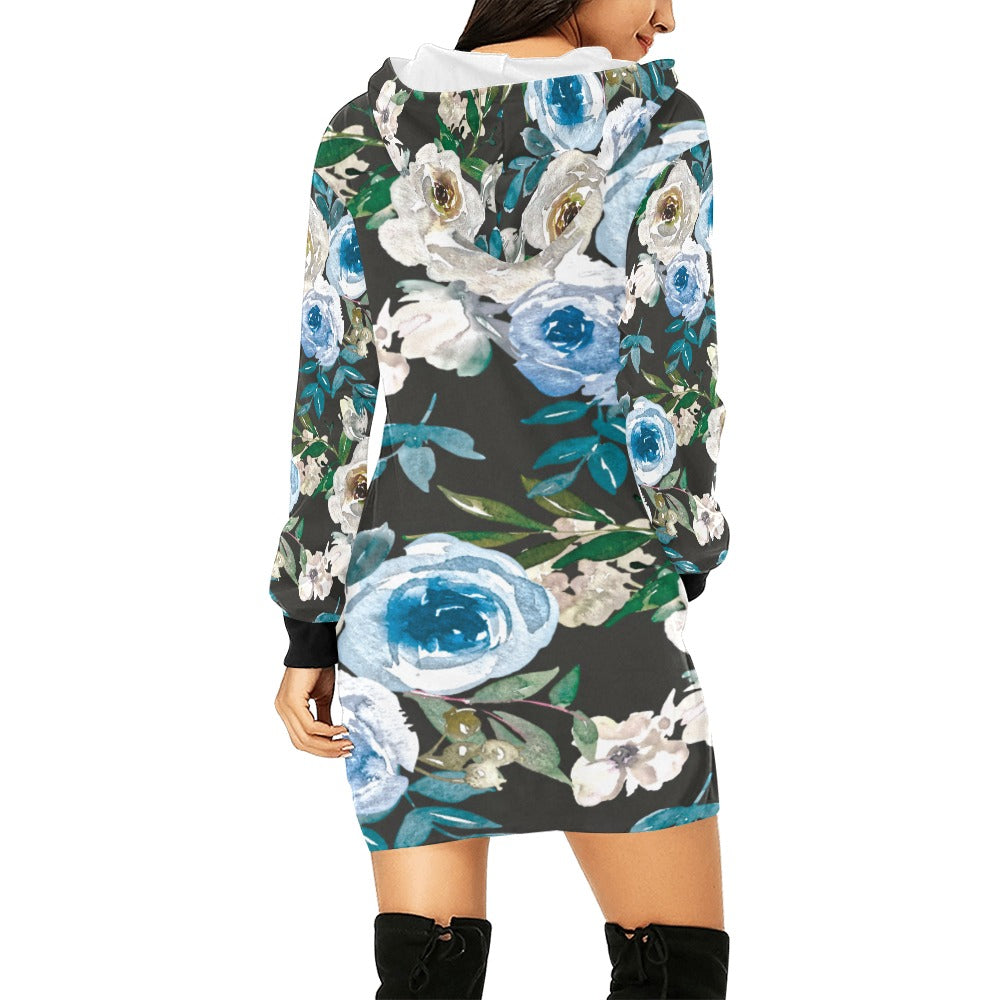 Women's All Over Print Hoodie Mini Dress (H27)