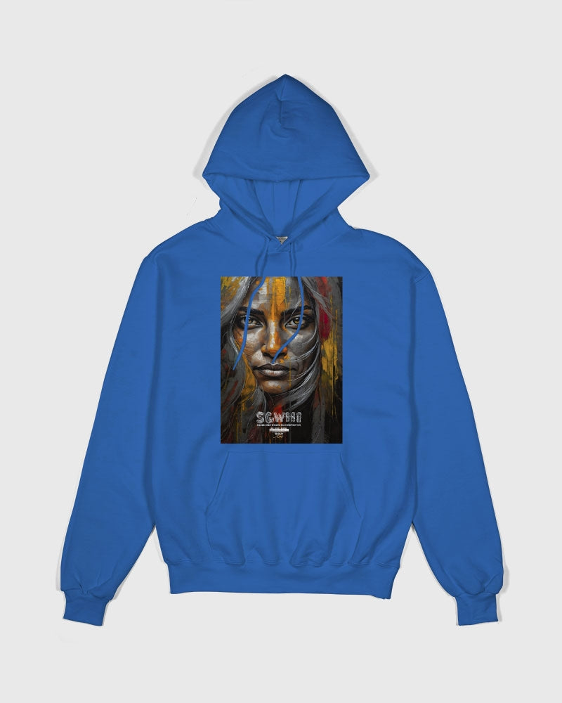 South Asian silver grey white hair sisters portrait  Unisex Hoodie | Champion