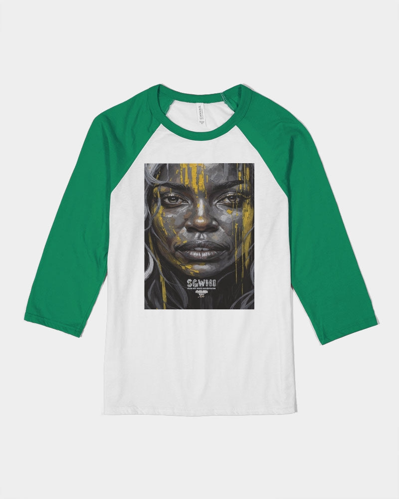 Black Sister Collection [Part 3 ] Unisex Three-Quarter Sleeve Baseball Tee | Bella + Canvas