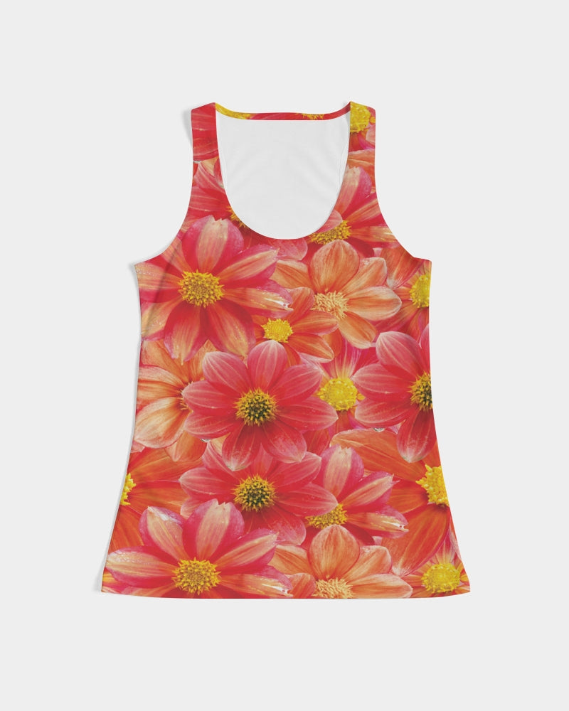 Beautiful blood orange flower design Women's All-Over Print Tank