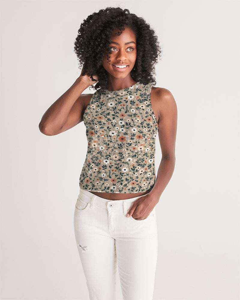 Busy and pretty Women's All-Over Print Cropped Tank