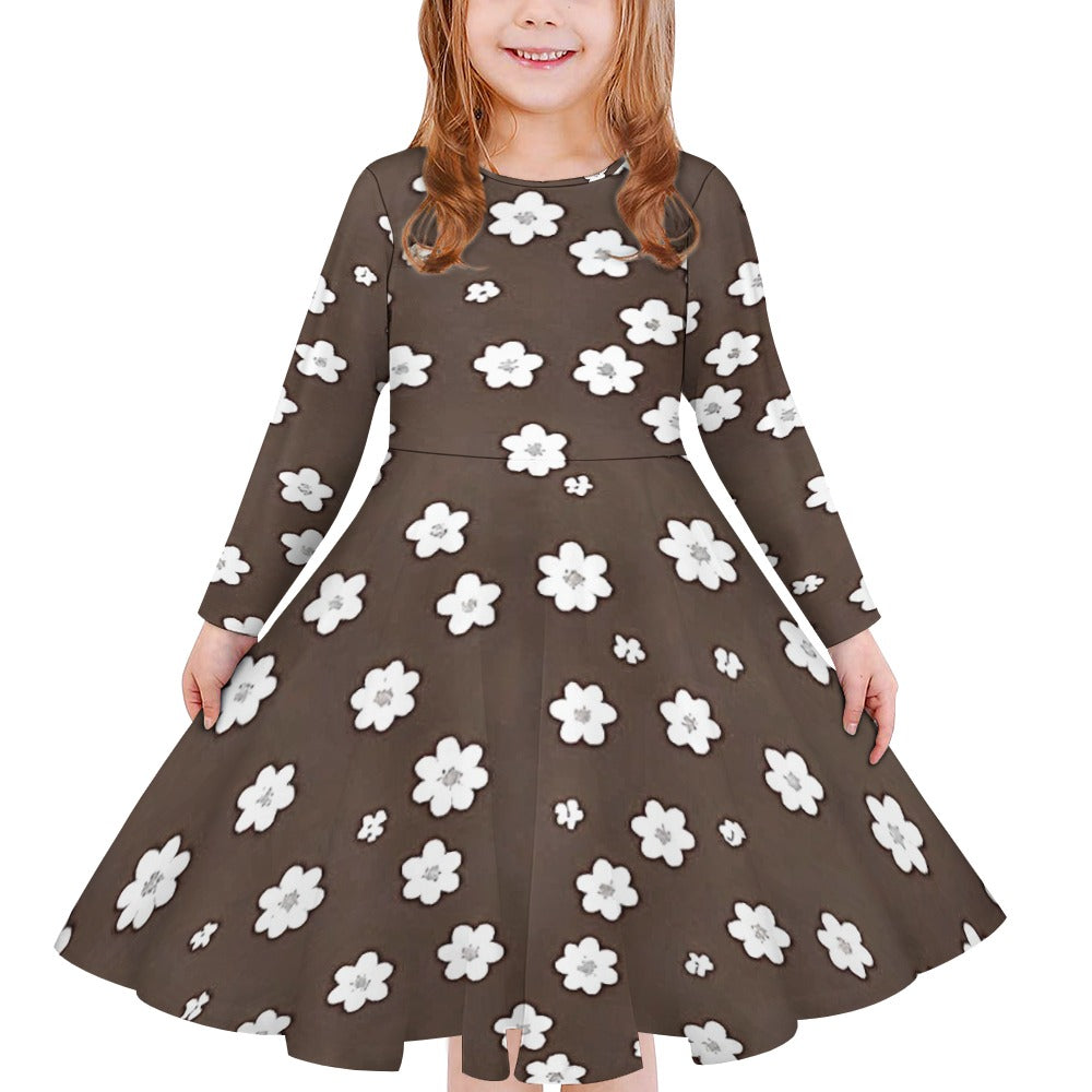 Girls' long sleeve dress