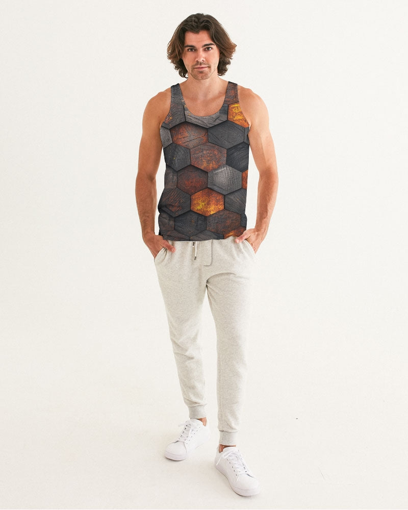 Cool stone hexagon patten 3D Men's All-Over Print Tank