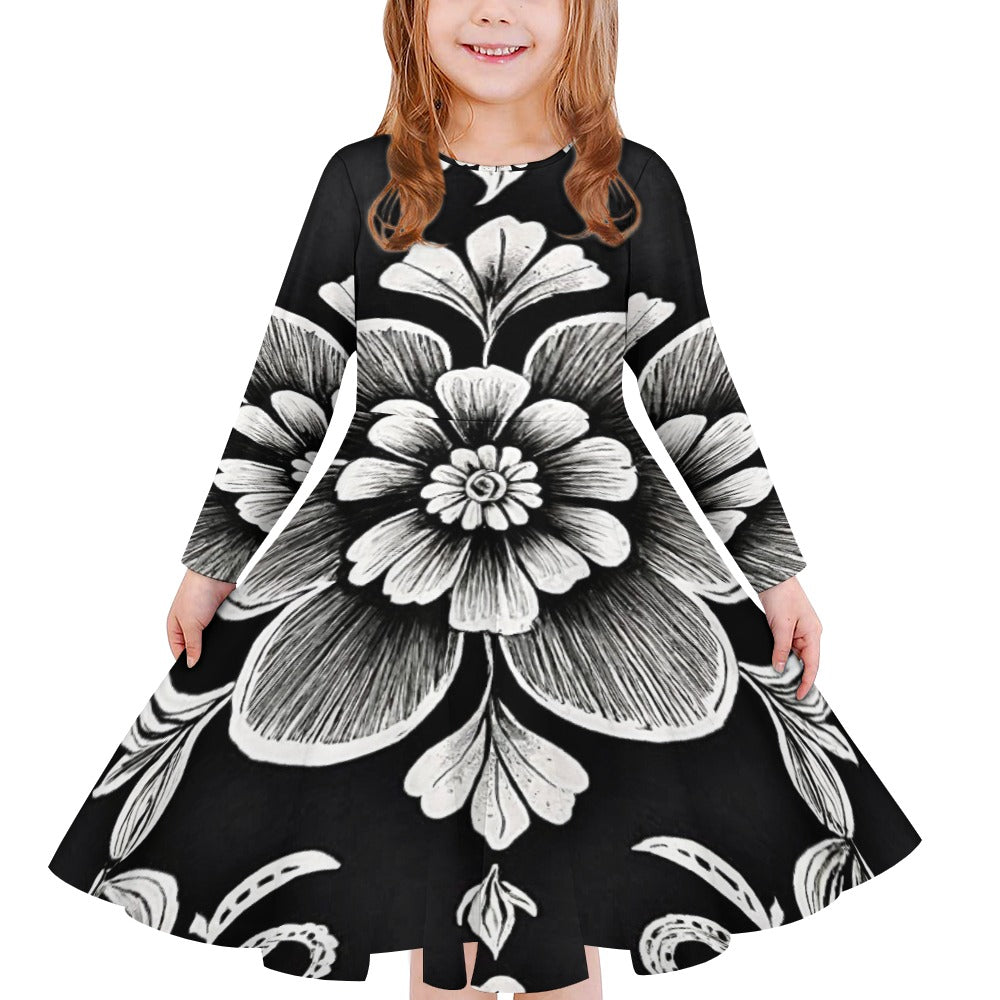 Girls' long sleeve dress