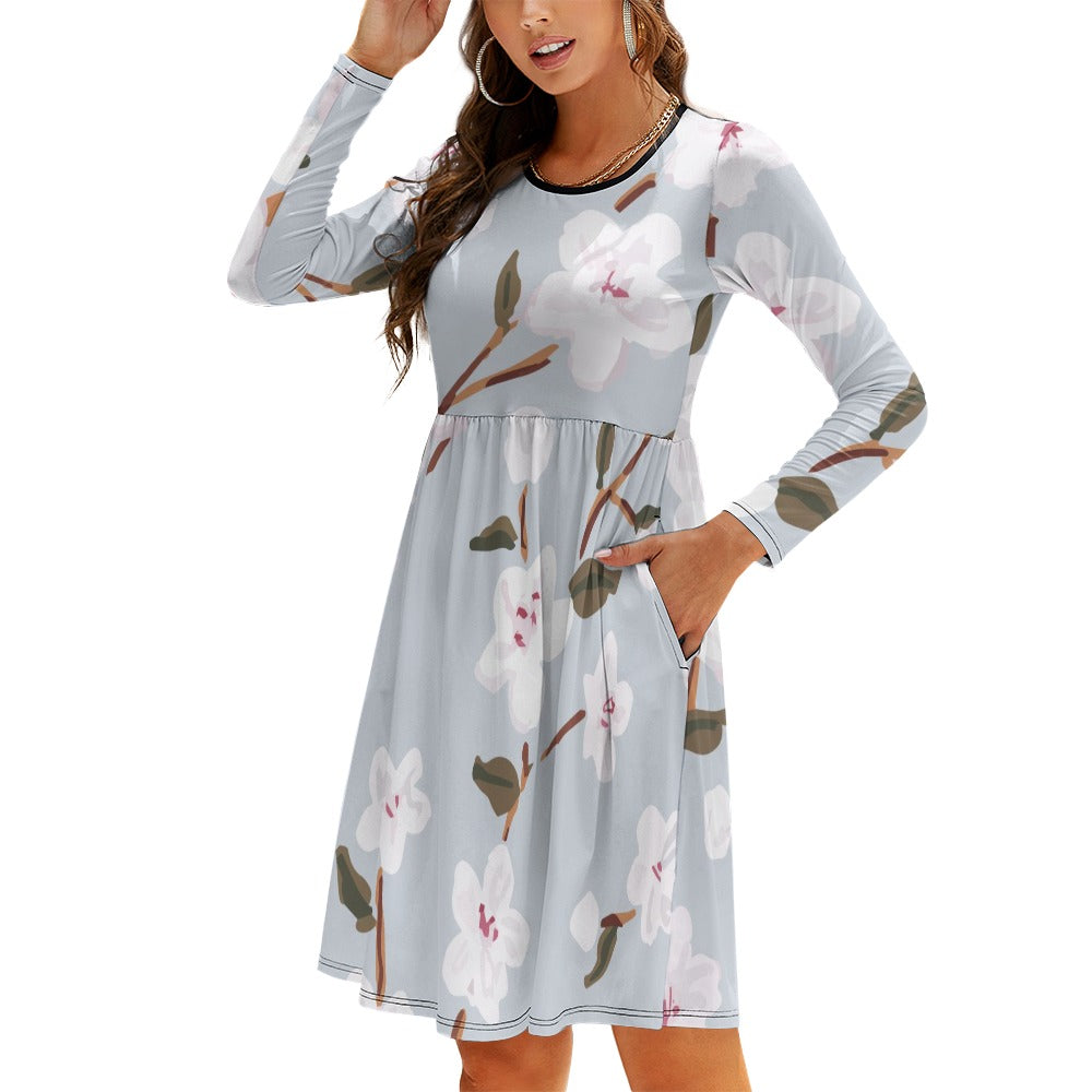 Round neck baggy dress